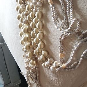 Silver/Gold and crystal Tiebacks